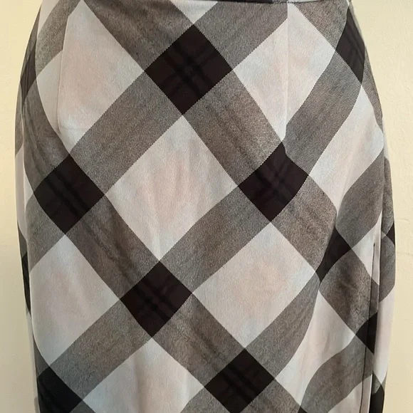 Free People Geometric Precision Plaid Pencil Skirt NWT - Picture 7 of 10